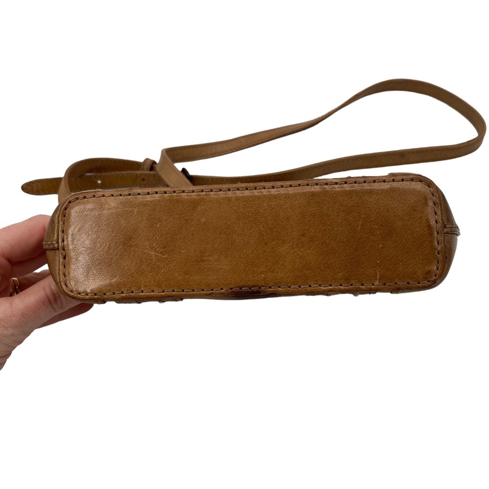 Frye Melissa Mini Shopper Cognac Small Crossbody Purse - Picture 5 of 14